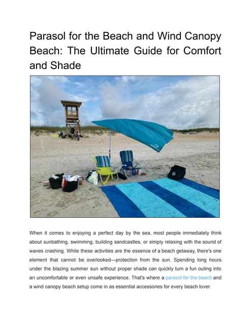 Parasol for the Beach and Wind Canopy Beach_ The Ultimate Guide for Comfort and Shade.pdf