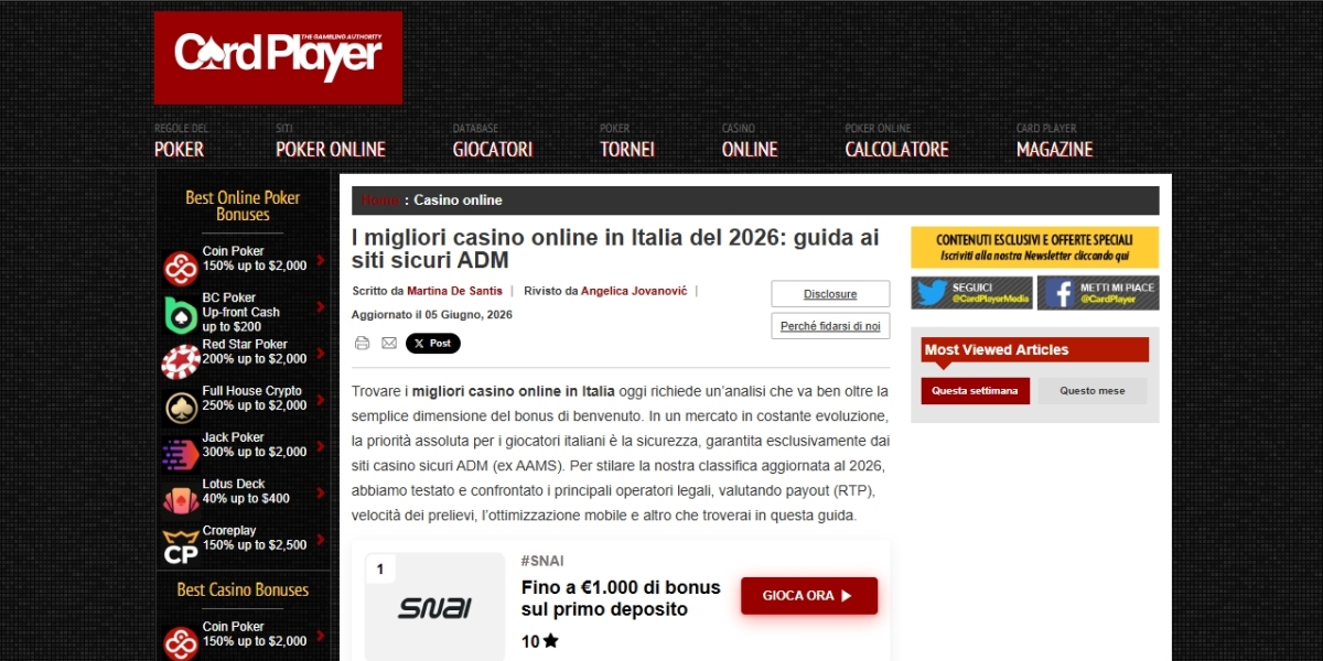 Migliori Casino Online AAMS: Guida Completa alla Scelta di una Piattaforma Sicura e Affidabile