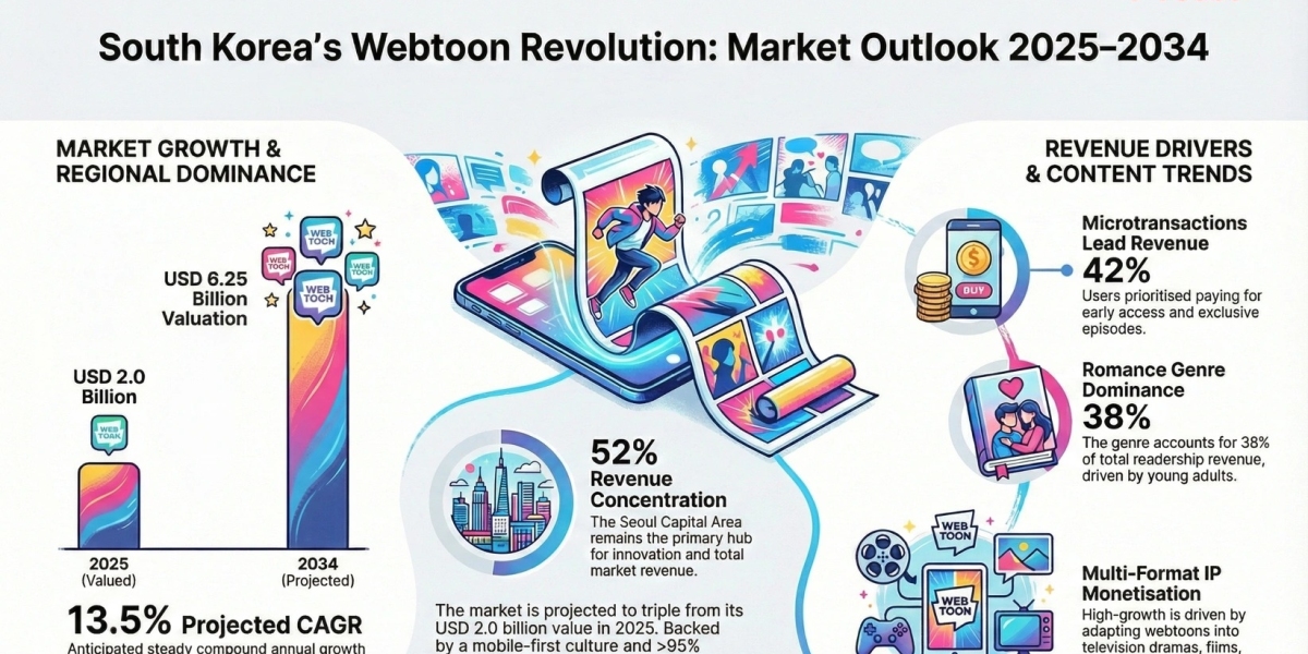 South Korea Webtoon Sector Set to Reach USD 6.25 Billion by 2034 at 13.5% CAGR