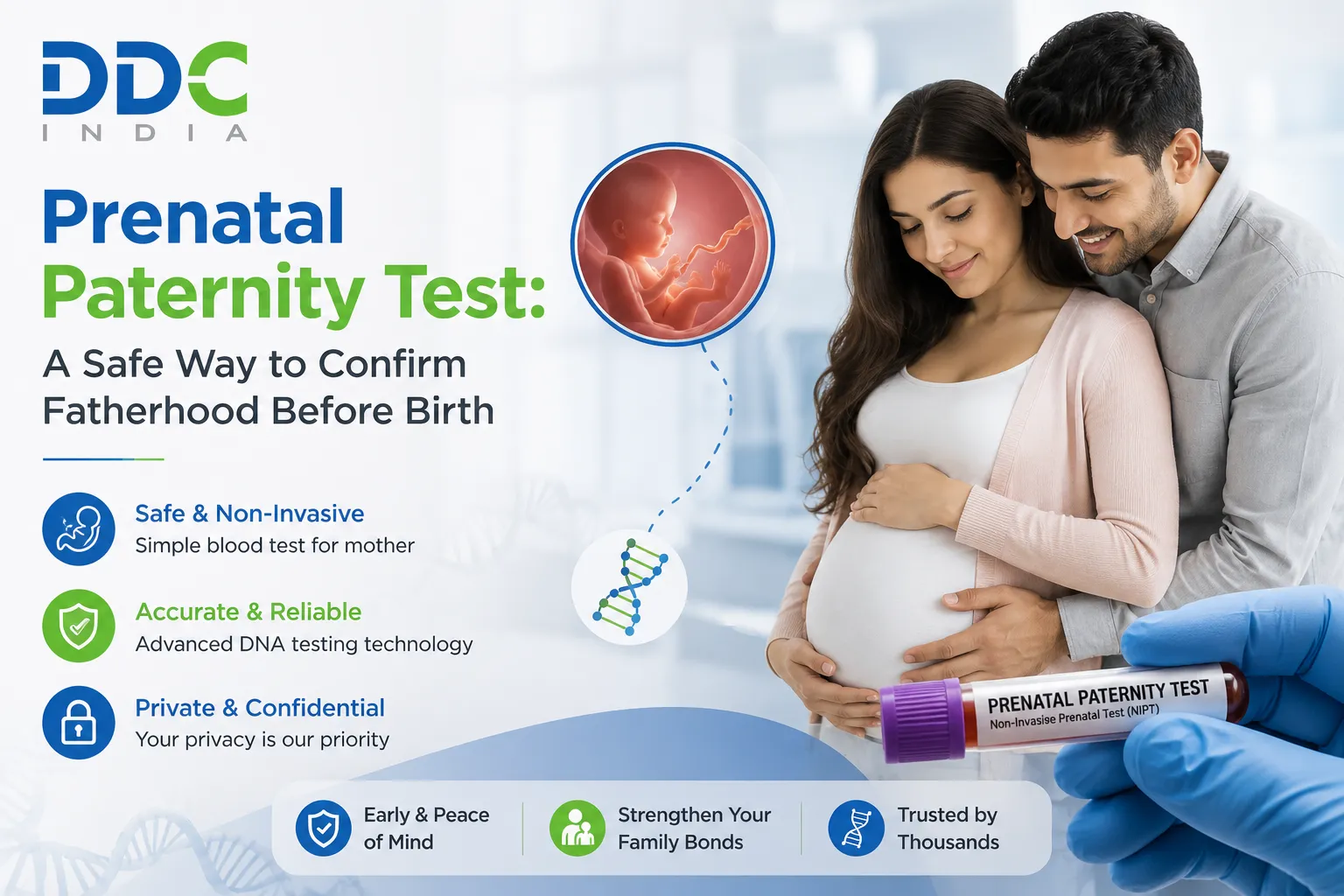 Prenatal Paternity Test: A Safe Way to Confirm Fatherhood Before Birth – DDC Laboratories India