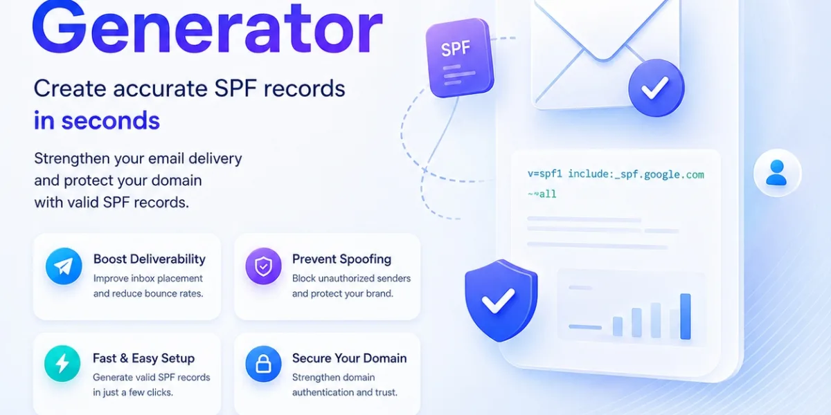 SPF Record Generator Create, Check and Generate Accurate SPF Records for Better Email Authentication with Dev Boxy
