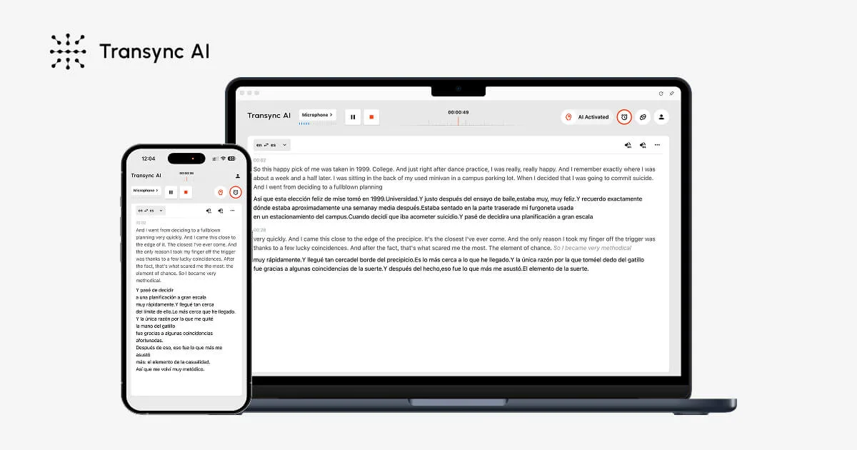 Transync AI: traducción de IA en tiempo real