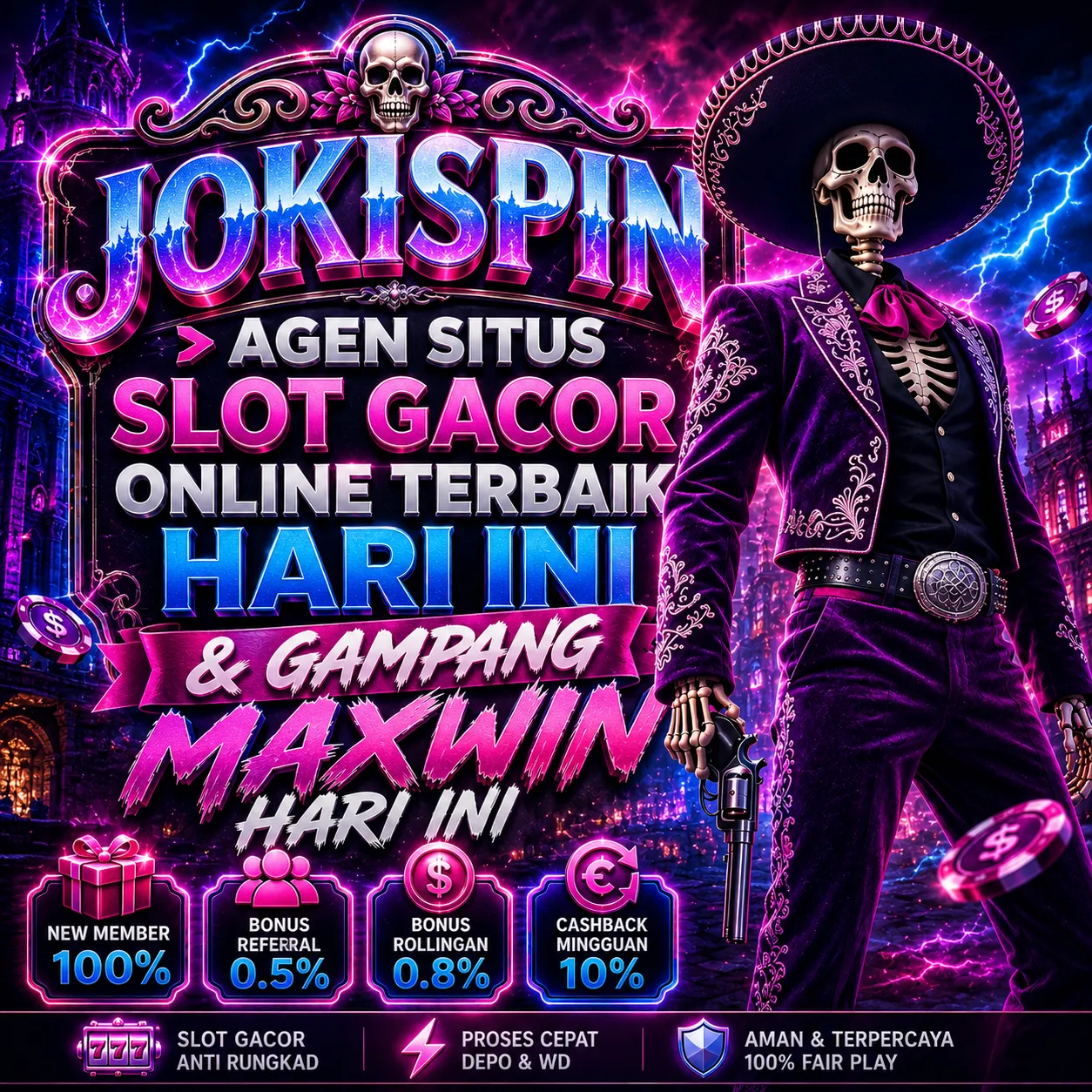 JOKISPIN > Agen Situs Slot Gacor Online Terbaik Hari Ini & Gampang Maxwin Hari Ini