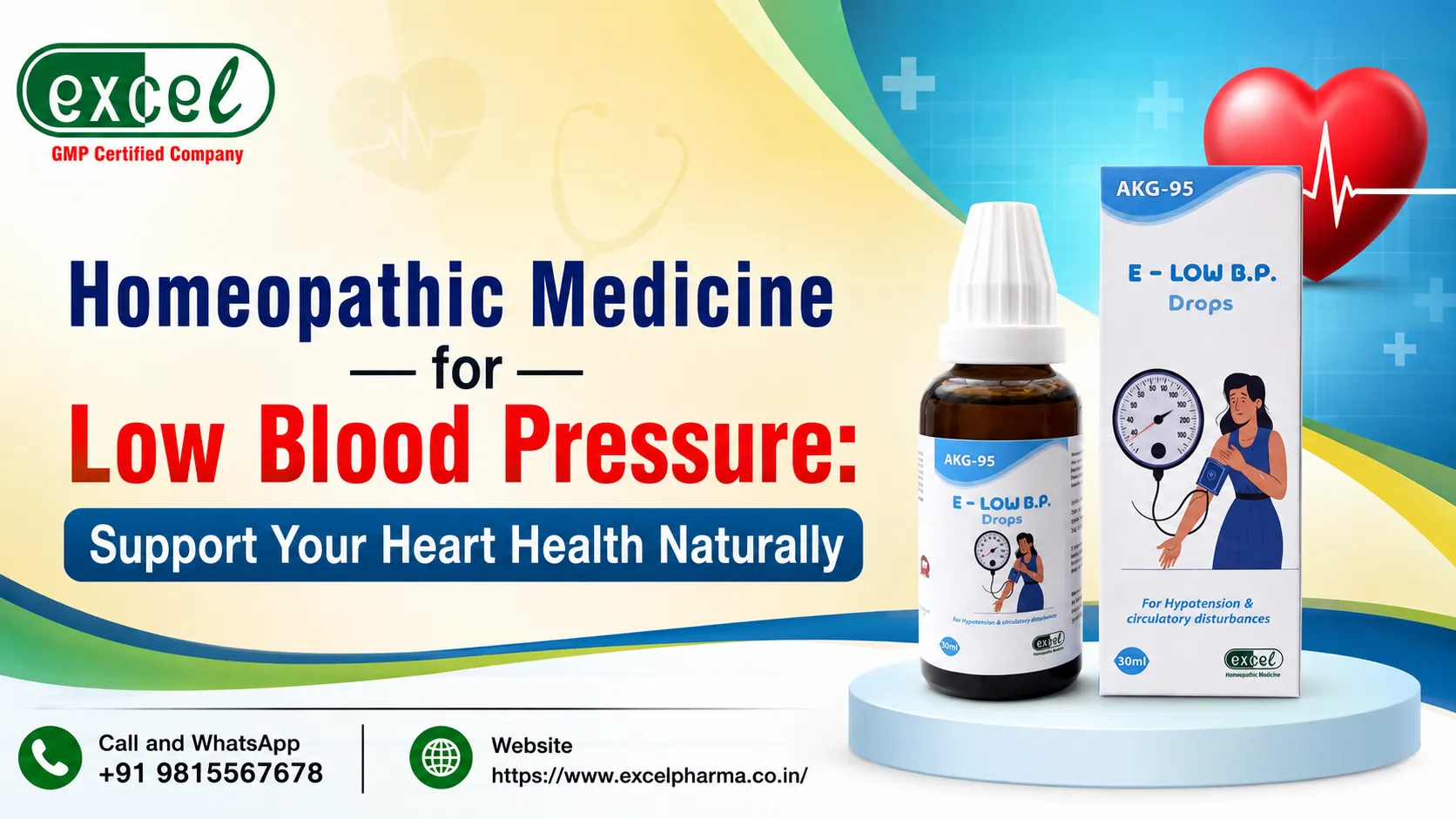 Homeopathic Medicine for Low Blood Pressure: Support Your Heart Health Naturally – Excel Pharma