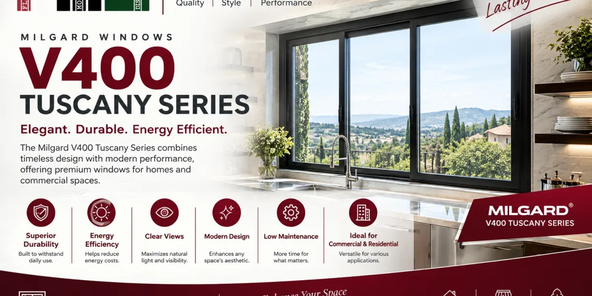 Milgard V400 Tuscany Series Window Frame Colors and Customization Options