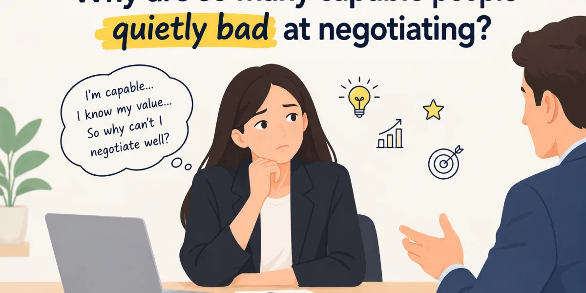 Why so many capable people are quietly bad at negotiating