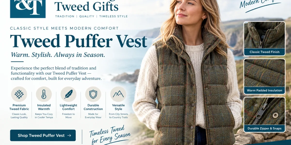 How a Tweed Puffer Vest Combines Classic Texture With Modern Outerwear