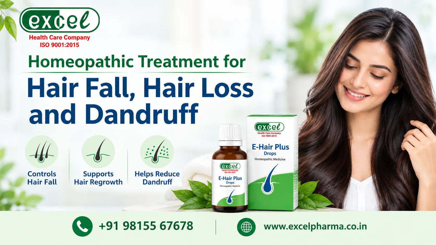 Homeopathic Treatment for Hair Fall, Hair Loss and Dandruff – Excel Pharma