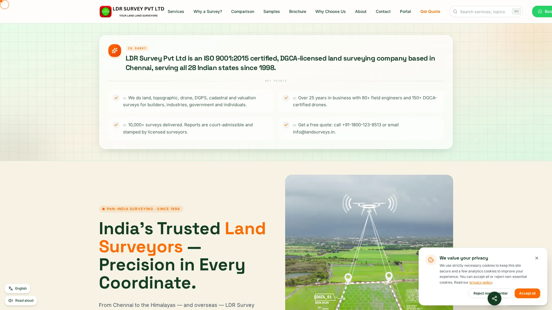 LDR Survey Pvt Ltd — Land Surveyors in India | Drone, DGPS & Topographic