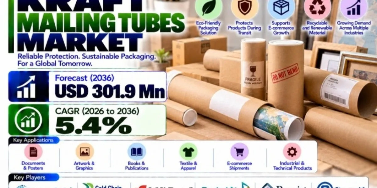 Kraft Mailing Tubes Market Valuation to Reach USD 301.9 Mn by 2036, Saudi Arabia - CAGR 6.9%